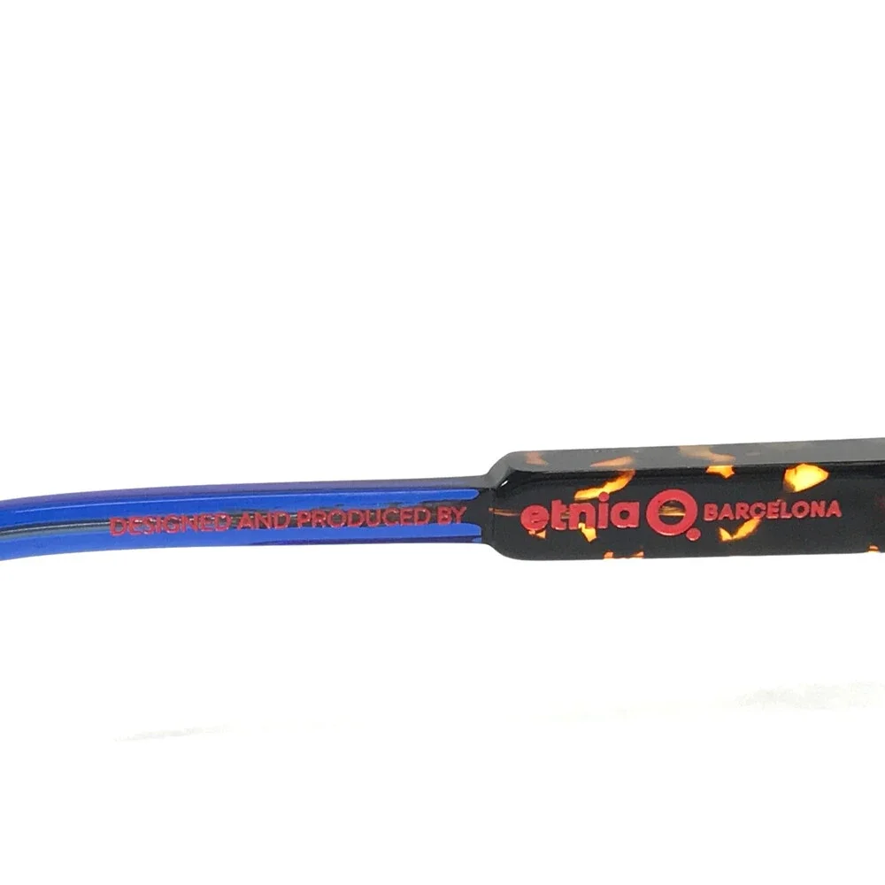 Etnia Barcelona Eyeglasses Frames CHROMA N43 HVBL Havana Blue Oval 48-20-140